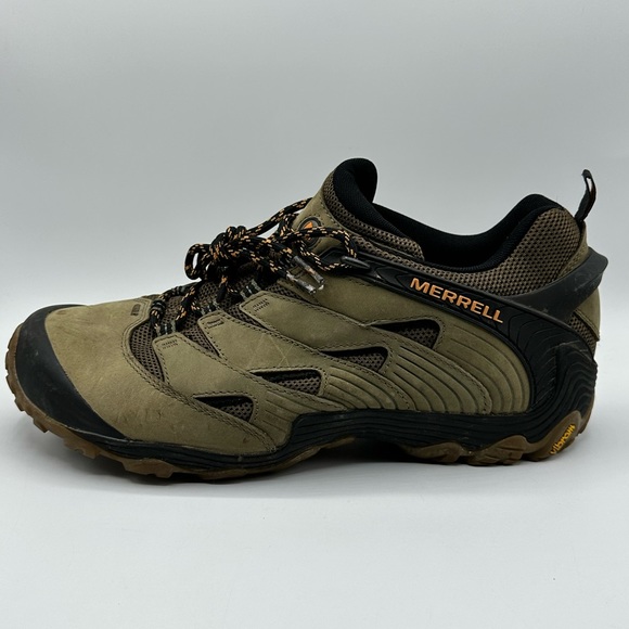 Mens Merrell Hiking Shoes Vibram Flexplate Dusty Olive Size 11.5 - Picture 1 of 11